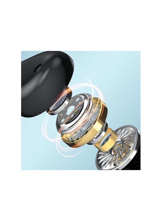 AWEI PC-7T USB-C wired earphones, 1.2 meters long, works on all Type-C devices such as S24 Ultra - Black - Image 4