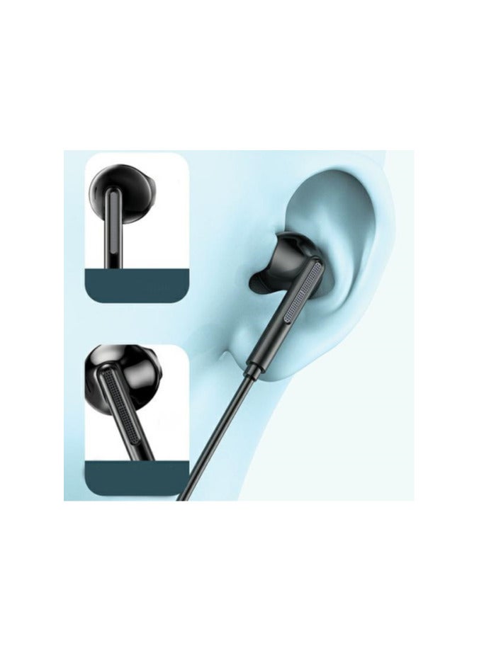 AWEI PC-7T USB-C wired earphones, 1.2 meters long, works on all Type-C devices such as S24 Ultra - Black - Image 5