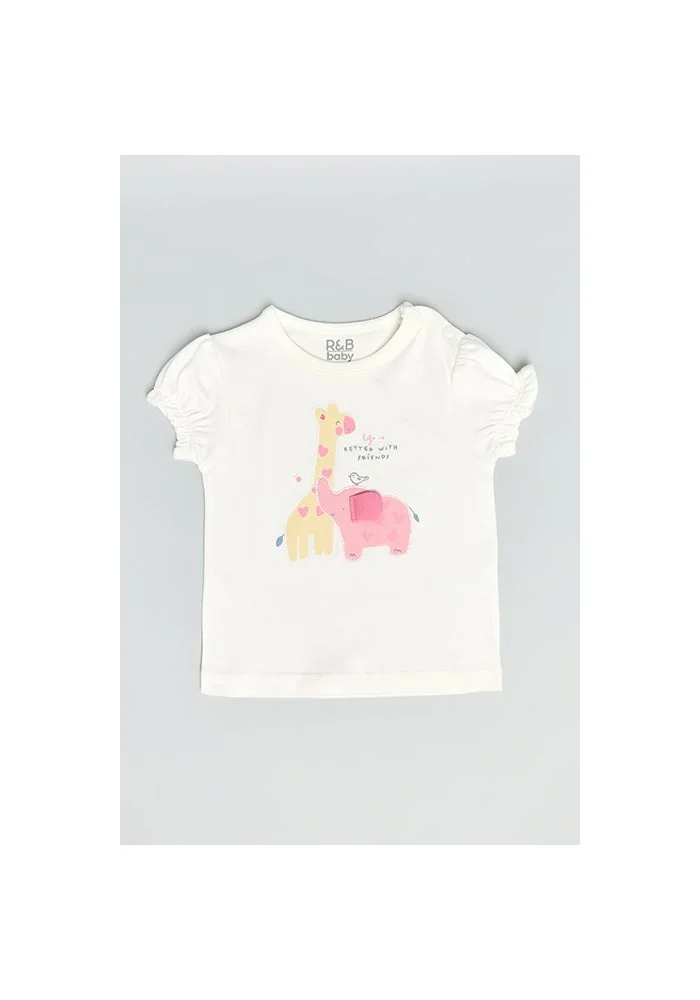 R&b Printed Top & Shorts with Headband Set