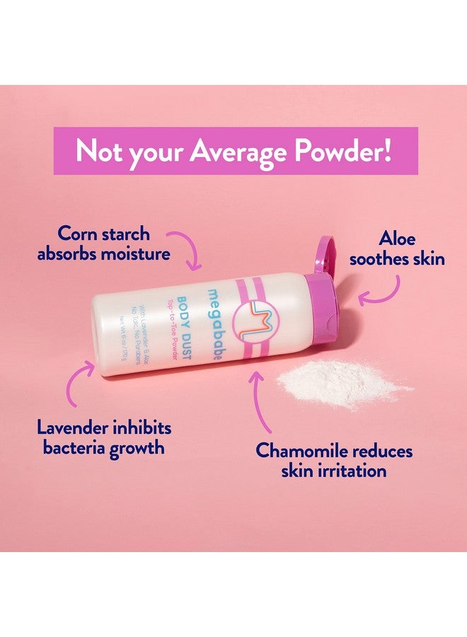 ميجا بابي بودرة الجسم ميجابيبي لامتصاص العرق - غبار للجسم | برائحة اللافندر والصبار | خالية من التلك، طبيعية بالكامل | 6 أونصة - Image 3
