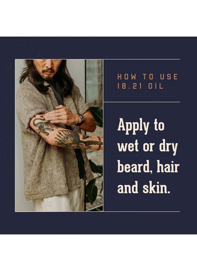 18.21 Man Made - Oilbeardhair & Skinabsolute Mahogany2 Oz. - Image 1