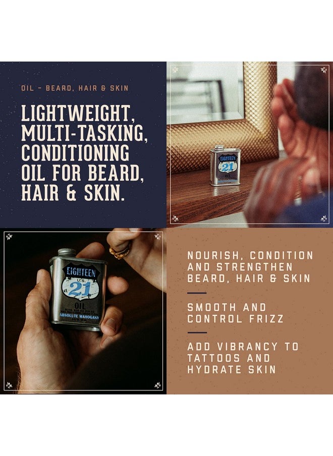 18.21 Man Made - Oilbeardhair & Skinabsolute Mahogany2 Oz. - Image 1