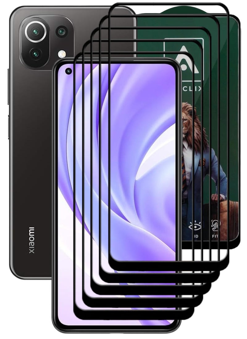 ACLIX 5 Pieces Antistatic ESD Dustproof Premium Quality High Definition Tempered Glass Screen Protector Designed For Xiaomi Mi 11 Lite - Image 1