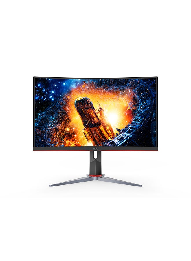 اي او سي شاشة ألعاب منحنية C24G2 مقاس 23.6 بوصة (VA / 1500R)، 1920 × 1080 (FHD)، 165 هرتز، 1 مللي ثانية، تحسين مرئي لوضع HDR، VGA x 1، HDMI 1.4 x 2، DisplayPort 1.2 x 1، تقنية Adaptive Sync المضادة للتمزق أسود أسود - Image 3