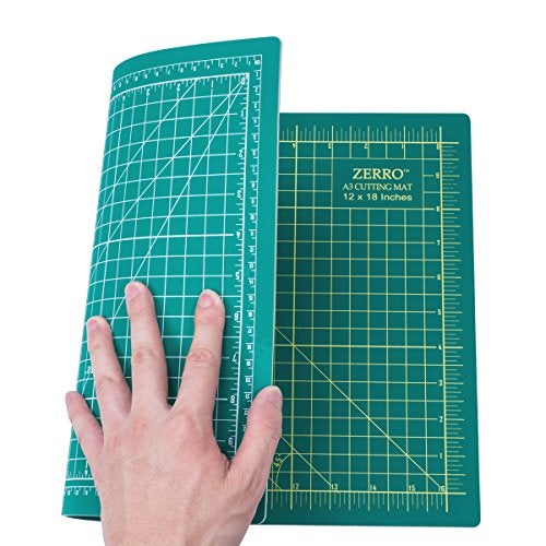 ZERRO Self Healing Cutting Mat 12" x 18" Double Sided No-Slip Rotary Cutting Sewing Mat Durable 5 Layers PVC Cutting Board (A3)… - Image 1