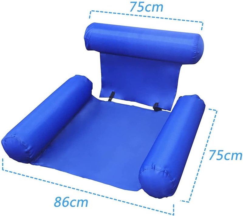 ZUGAD ZUGAD Portable Inflatable Swimming Floating Chair Pool Float Seats Foldable Water Bed Lounge Chairs for Adult Water Hammock Lounge Chair with Air Pump Summer Lake Relaxing Hammock Lounger 1Pcs  - Image 3