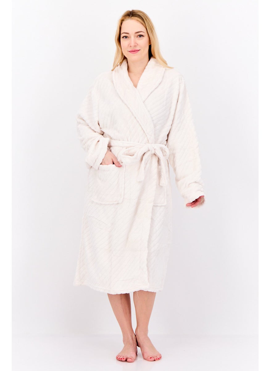 Kathy Ireland Women Belted Bath Robe, Pink  - Image 1