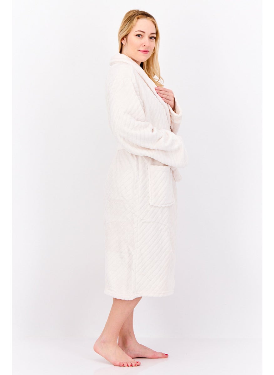 Kathy Ireland Women Belted Bath Robe, Pink  - Image 3
