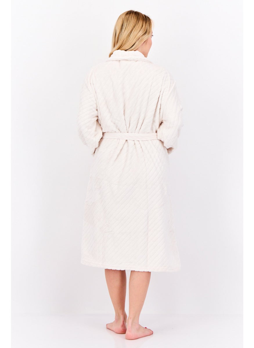 Kathy Ireland Women Belted Bath Robe, Pink  - Image 4
