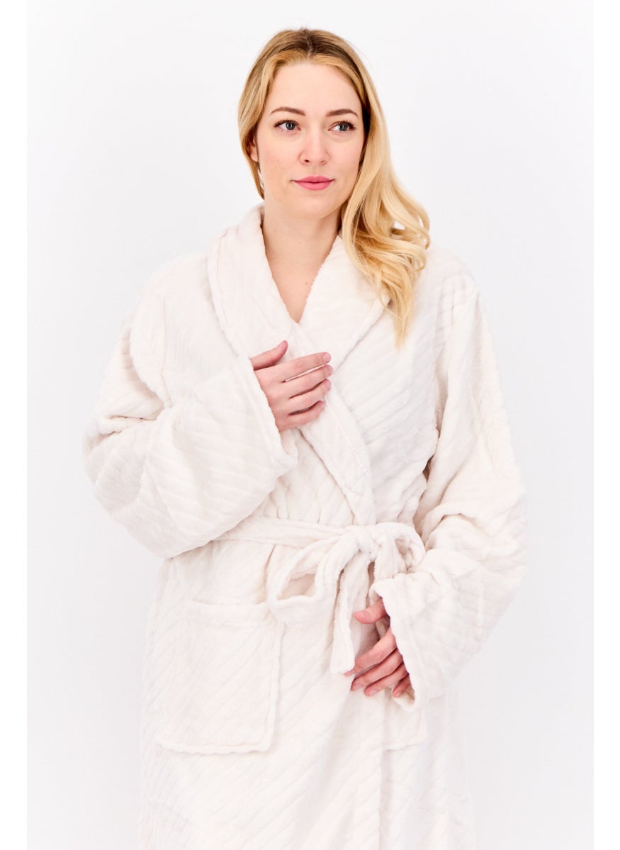 Kathy Ireland Women Belted Bath Robe, Pink  - Image 2