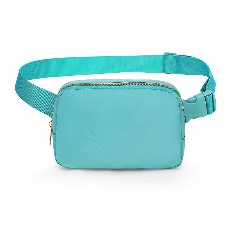 Versatile Nylon Waist Pack for Running Light blue 