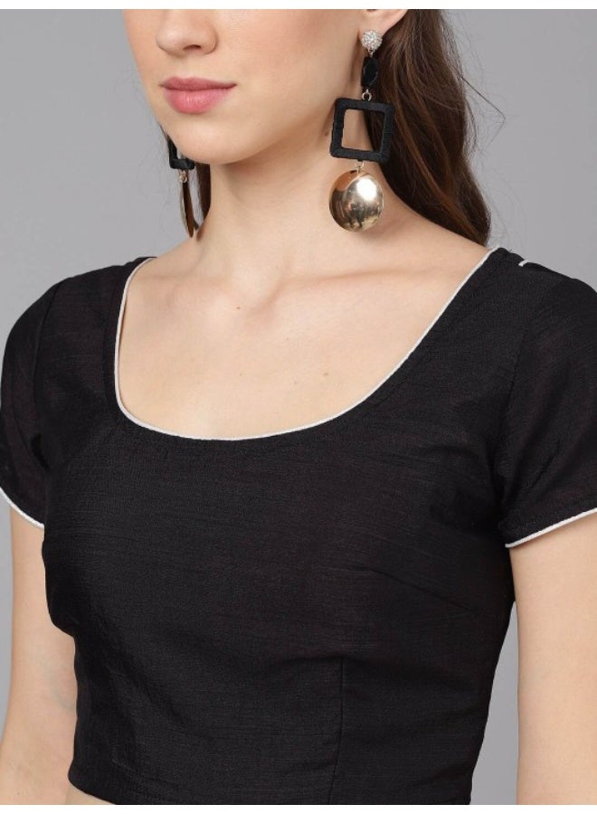 أيه كيه إس بلوزة ليجنج مطبوعة باللونين الأسود والفضي مع دوباتا - Image 2