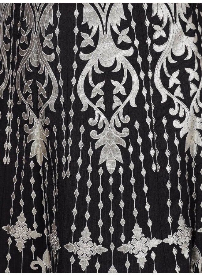 أيه كيه إس بلوزة ليجنج مطبوعة باللونين الأسود والفضي مع دوباتا - Image 3