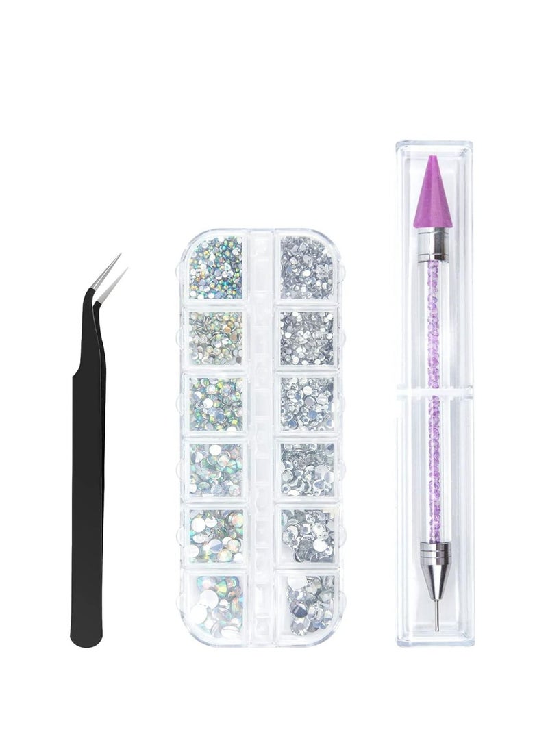 أوريتي مجموعة تزيين أظافر ORiTi بأحجار الراين مع ملقط منحني باللون الأرجواني - Image 1