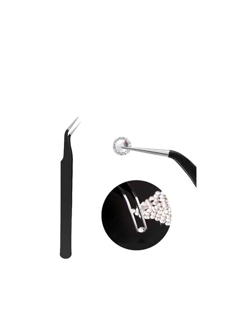 أوريتي مجموعة تزيين أظافر ORiTi بأحجار الراين مع ملقط منحني باللون الأرجواني - Image 5