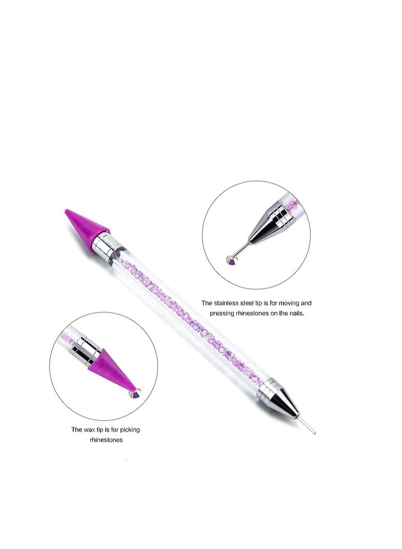 أوريتي مجموعة تزيين أظافر ORiTi بأحجار الراين مع ملقط منحني باللون الأرجواني - Image 3