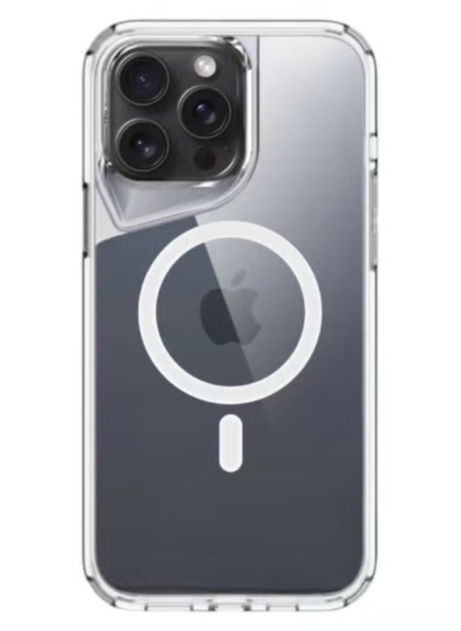 جيرفور - جراب موبايل ايفون 12 برو ماكس (iPhone 12 Pro Max) مضاد للصدمات, غطاء حماية مغناطيسي مضاد للخدش يدعم الشحن اللاسلكي ماج سيف MageSafe, مصنوع من البولي يورثين الحراري عالي الجودة - شفاف - Image 1