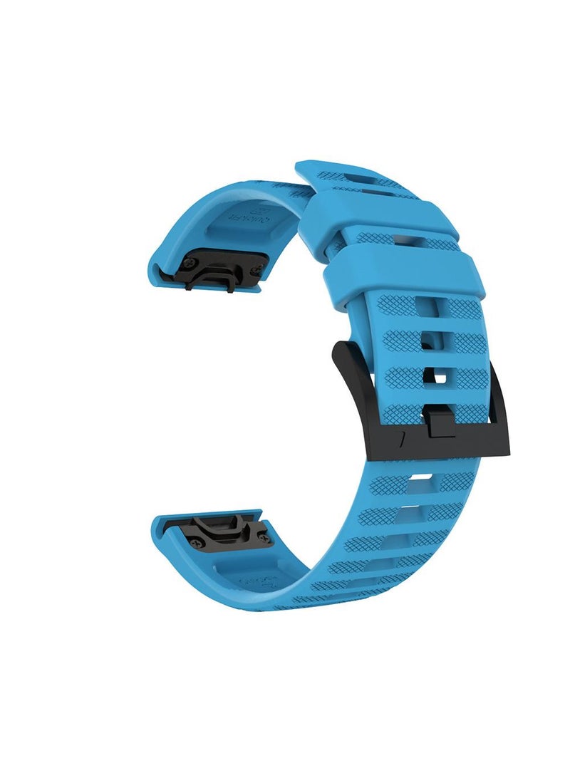 حزام سيليكون مناسب لجهاز Garmin Fenix7pro/6/Fenix7x/6x/7s أزرق 22 مم Fenix6 - Image 1