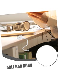 KASTWAVE 20pcs Anti-Skid Hook Metal Desk Hook Purse Hook for Table, Student Bag Hanger Womens Bag Handbag Hook Instant Bag Hanger Meat Hook Non-Slip  - Image 4
