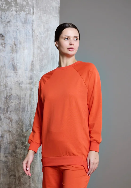 ذوق Raglan Sleeve High Low Hem Sweatshirt