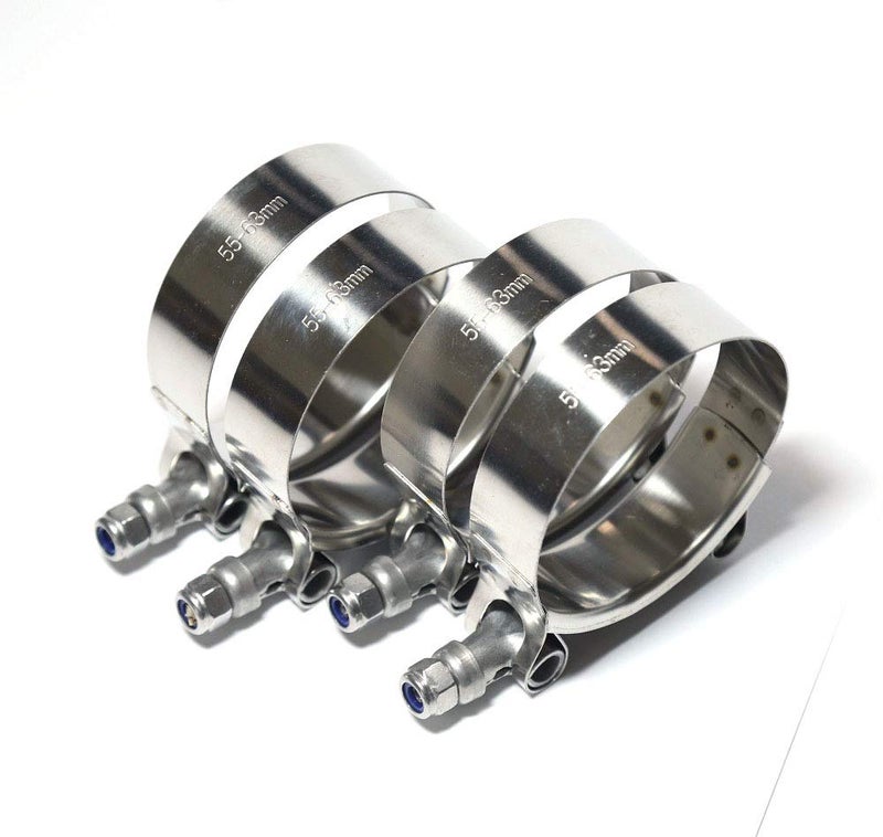 TenkeAuto Universal T Bolt Clamp Range 55mm to 63mm 304 Stainless Steel High PSI Pipe/Turbo/Intercooler For ID Hose (55mm-63mm 4 Pack) - Image 5