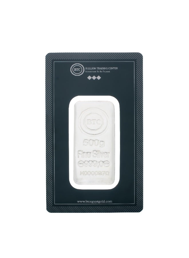 بي تي سي سبيكة فضة BTC وزن 500 جرام - Image 1