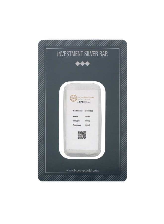 بي تي سي سبيكة فضة BTC وزن 500 جرام - Image 2
