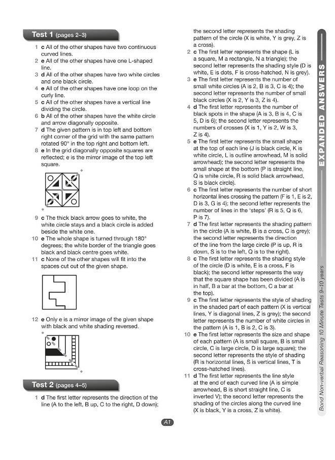 Bond 11+: Bond 11+ 10 Minute Tests Non-verbal Reasoning 9-10 years  - Image 4