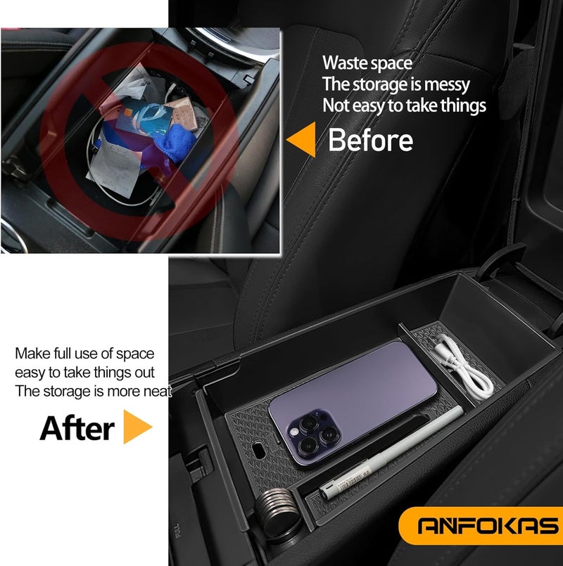 ANFOKAS Compatible with Kia K5 2025 2024 2023 2022 2021 Accessories DL3 GT GT-Line Car Center Console Organizer Armrest Storage Box Organizer Armrest Cover Insert Tray (Not Fit Optima) - Image 4