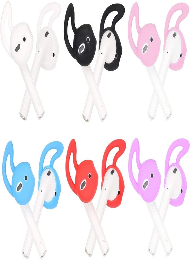 JNSA 6 Pairs Silicone Ear Tips Ear Hooks Compatible with Apple AirPods/EarPods,Silicone Soft Covers Anti-Slip Sport Earbud Tips, Anti-Drop Ear Hook Gel Headphones Earphones Tips,6 Colors - Image 4