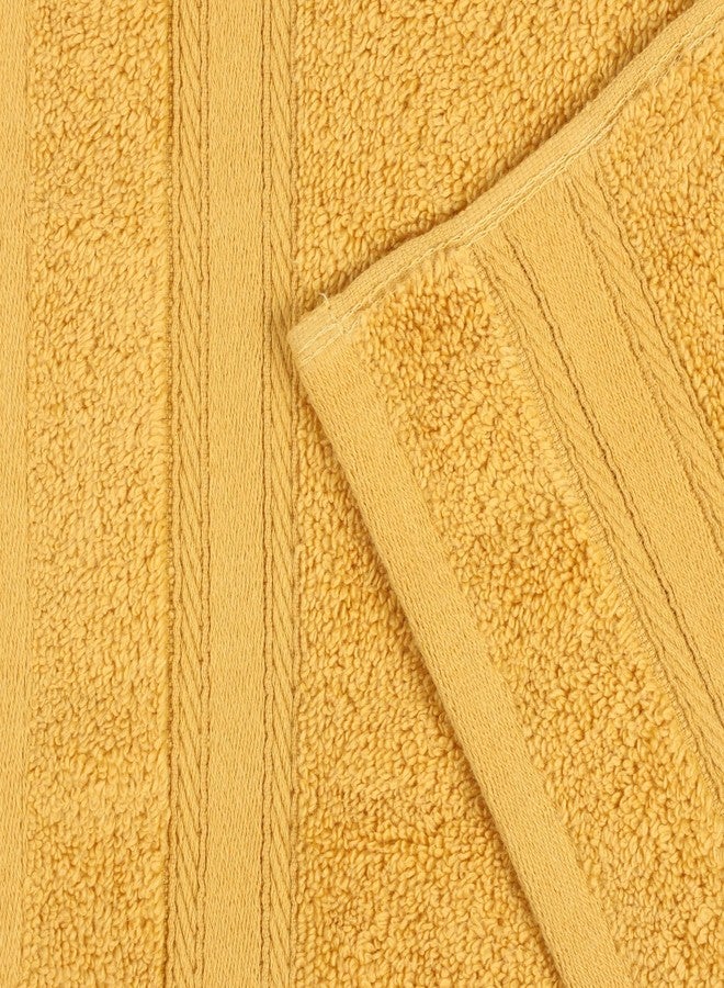 Superior Belmont Zero Twist Cotton Medium Weight Towels, for Guest Bath, Bathroom, Shower, Spa, Plush, Quick Dry, Ultra-Soft Towels, Bath Essentials, Thick Border, 3 Piece Assorted Towel Set, Gold - Image 3