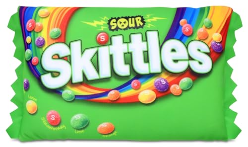 iscream Sour Skittles Package Photoreal Print 12" x 7" Microbead Mini Accent Pillow - Image 2
