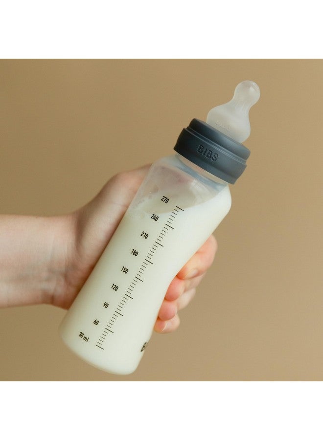 BIBS Baby Bottle 9 oz / 270 ml Silicone Nipple - Anti-Colic, BPA-Free, Round Nipple, Medium Flow, Lightweight & Easy to Clean, Suitable for Newborns 0+ Years - Ivory - Image 4