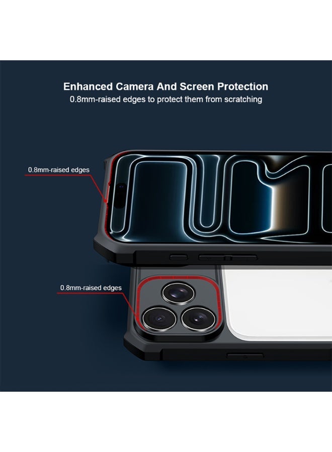 إكسوند غطاء لهاتف iPhone 17 Pro Max، تصميم بظهر يحمي عدسة الكاميرا، مصنوع من TPU وPC بمصد مقاوم للصدمات، بتصميم رفيع مقاوم للاصفرار - Image 2