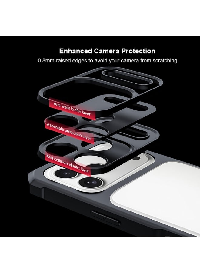 إكسوند غطاء لهاتف iPhone 17 Pro Max، تصميم بظهر يحمي عدسة الكاميرا، مصنوع من TPU وPC بمصد مقاوم للصدمات، بتصميم رفيع مقاوم للاصفرار - Image 3