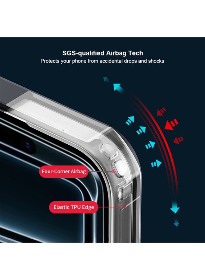 إكسوند غطاء لهاتف iPhone 17 Pro Max، تصميم بظهر يحمي عدسة الكاميرا، مصنوع من TPU وPC بمصد مقاوم للصدمات، بتصميم رفيع مقاوم للاصفرار - Image 4