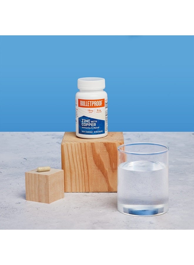 Bulletproof Zinc with Copper Capsules, 60 Count, Minerals and Antioxidant Supplement for Immunity and Mood - Image 3