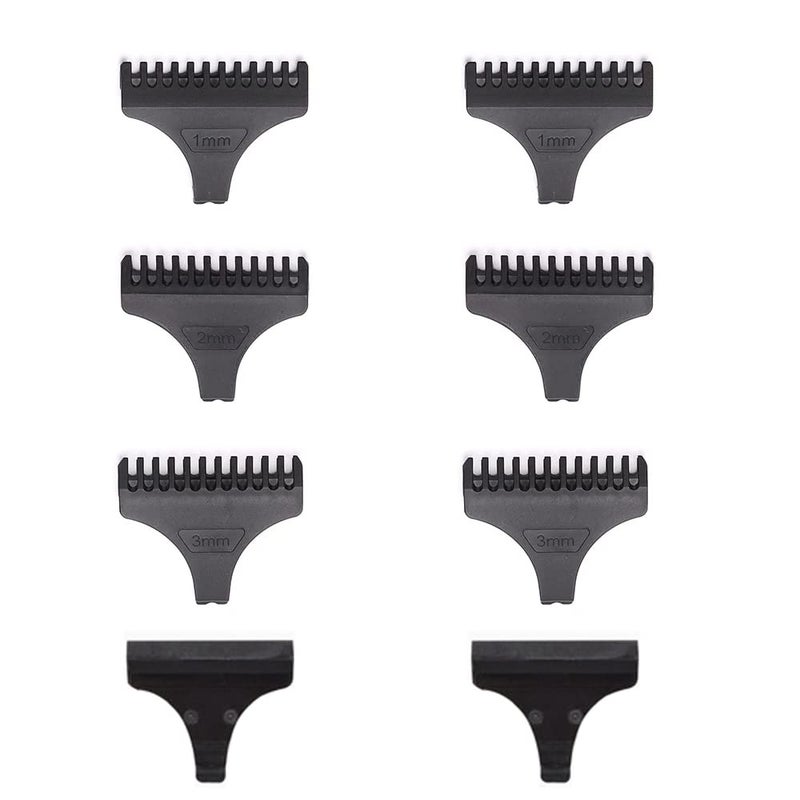 TorSor 8 Pack Hair Clipper Limit Comb Guide 1MM 2MM 3MM Guides Set with Protection Guard Cover for Vintage T9 Height 31mm 32mm TBlade Electric Trimmer Cordless Shaver Outliner Edger Detailer
