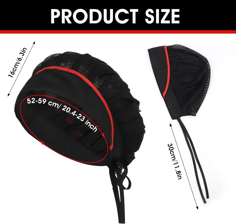 Luckam 2Pcs Chef Hat, Unisex Chef Hats Adjustable Kitchen Cooking Caps with Breathable Mesh Top, Reusable Restaurant Beanie for Kitchen Cooking Service and Other Work - Image 4