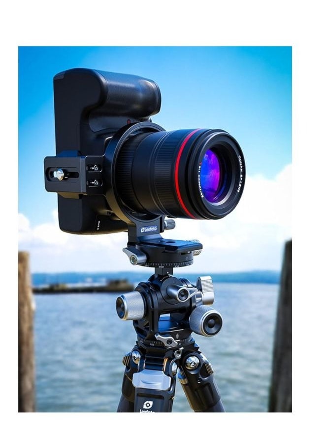 Leofoto Leofoto UL Rotating Collar 360 Degree Rotation 4 Rotating Position Arca Compatible UL-02 Silver  - Image 4