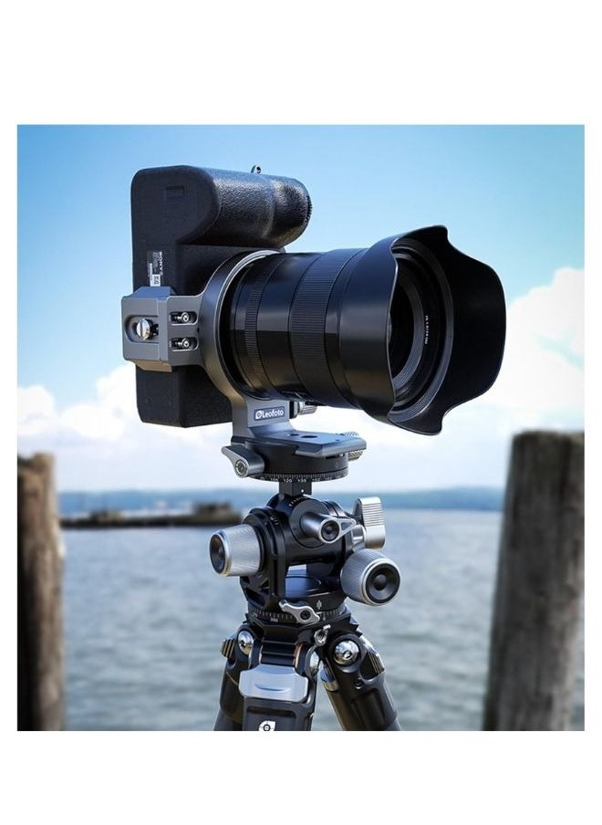 Leofoto Leofoto UL Rotating Collar 360 Degree Rotation 4 Rotating Position Arca Compatible UL-02 Silver  - Image 5