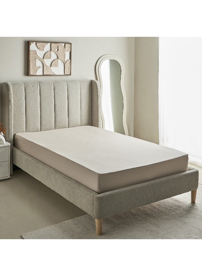 Home Box Purely-percale 300TC Single Fitted Sheet 200 x 36 x 90 cm - Image 2