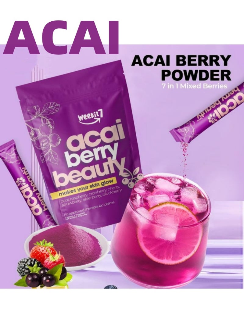 ACAI Acai Berry Beauty – 100% Natural Cranberry Powder | Glowing Skin, Anti-Aging, Detox & Antioxidant Support – Daily Beauty Superfood for Women – 35g  - Image 1
