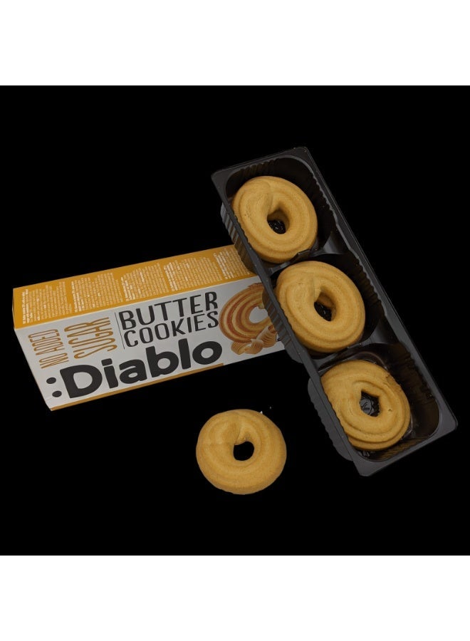 Diablo No Added Sugar Butter Cookies – Sugar-Free, with Butter & Maltitol – Delicious Crispy Snack, Non-GMO, 135g – Suitable for Diabetics | Pack of 3 - Image 2
