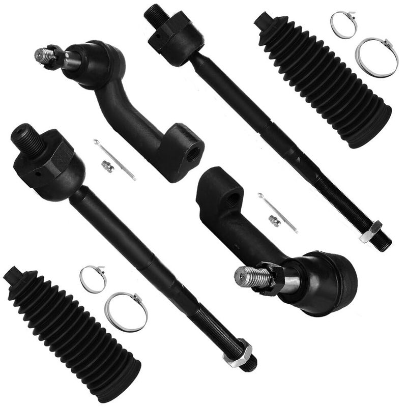 مجموعة تعليق SCITOO 6 قطع نهاية قضيب التوجيه الخارجي والداخلي مع غلاف استبدال لـ 2007-2016 لفورد إكسبيديشن 2009-2017 لفورد F150 2007-2016 لسيارة لينكولن نافيجيتور