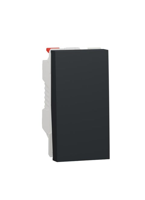 Schneider Electric, Switch, New Unica, 1-Pole 2-Way, 10Ax, 1 Module, Screwless Terminals, Painted, Ip4X, Anthracite