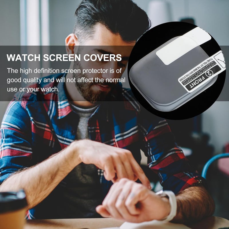 4 Pcs Smartwatch Screen Protective Pet Film Compatible with Apple Watch Series 7 45mm Soft Screen Guard for Everyday Use - Image 3