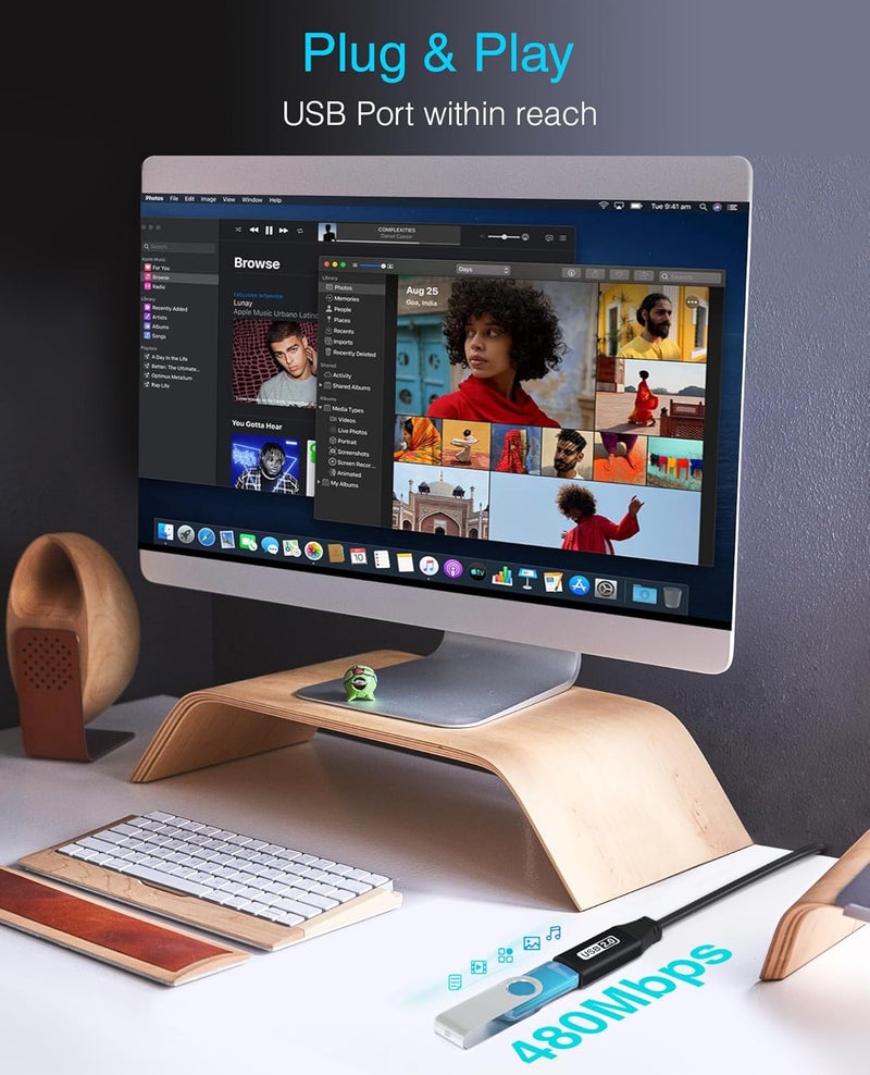 بلو ريجر كابل تمديد/مكرر نشط من USB 2.0 من النوع A ذكر إلى أنثى - 32 قدم (10 متر) - Image 5