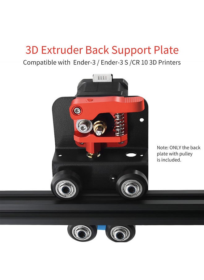 Two Trees Upgrade Short-Stroke Extrusion Back Support Plate Extruding Backplate with Pulley Compatible with Ender-3 / Ender-3 S /CR 10 3D Printers  - Image 2