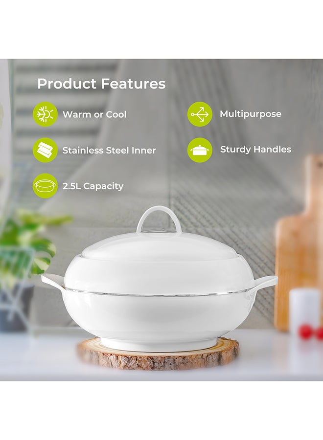 Royalford Double Wall Insulated Casserole Firm Twist Lock Strong Handles Beige/Copper - Image 3